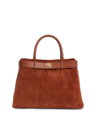 Roan Suede Top Handle Tote