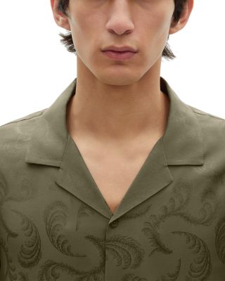 Tonal Paisley Regular Fit Jacquard Camp Shirt