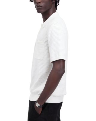 Pointelle Stitch Regular Fit Short Sleeve Sweater  