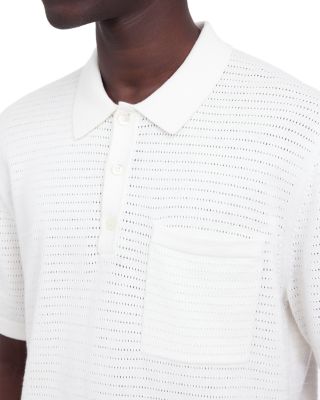 Pointelle Stitch Regular Fit Short Sleeve Sweater  