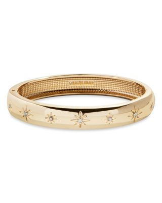 Stella Pav&eacute; Star Bangle Bracelet in Gold Tone