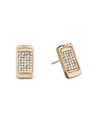 Travel Essentials Pav&eacute; Hoop & Stud Earrings, Set of 2