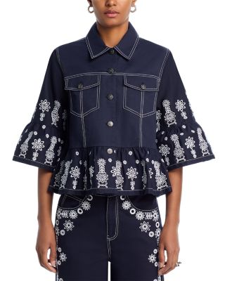 Mazie Eyelet Mandie Denim Jacket