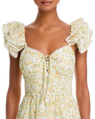 Printed Eyelet Dress - Exclusive 
