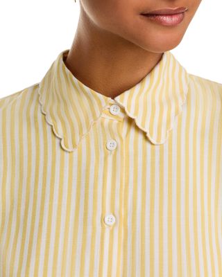 Eyelet Stripe Poplin Button Down Shirt - Exclusive