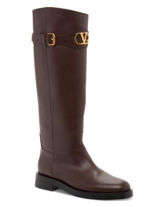 Valentino Garavani Women's Vlogo Riding Boots | Bloomingdale's Shoes