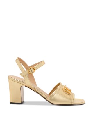 Women&#39;s VLogo Metallic Leather Sandals
