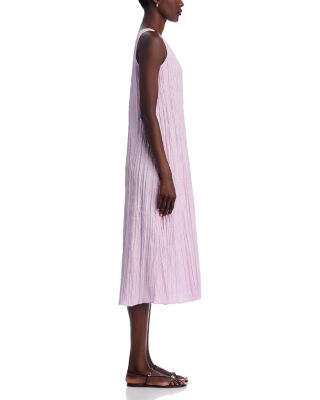 Crushed Silk Midi Dress