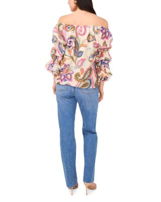 Off Shoulder Bubble Sleeve Top