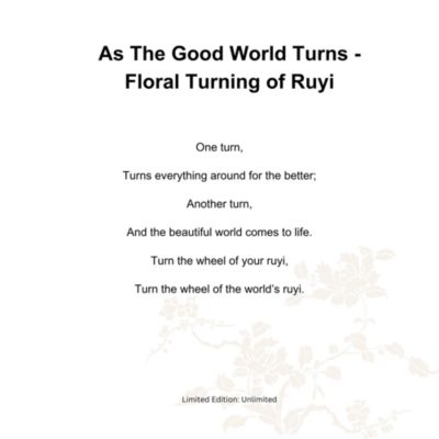 As The Good World Turns Floral Turning of Ruyi Crystal Sculpture