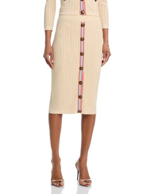 L'AGENCE - Melania Pointelle Knit Skirt
