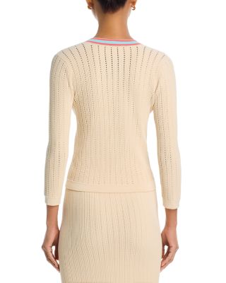 Irvin Pointelle Cropped Cardigan & Melania Knit Skirt