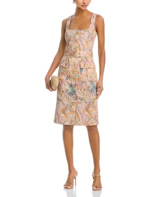 Idy Button Front Belted Dress