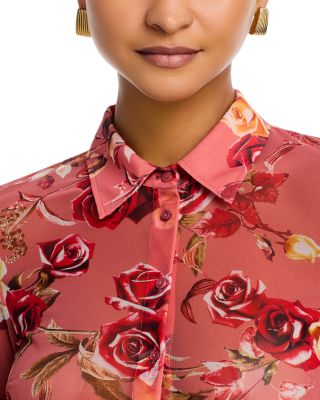 Indiana Floral Fitted Long Sleeve Blouse