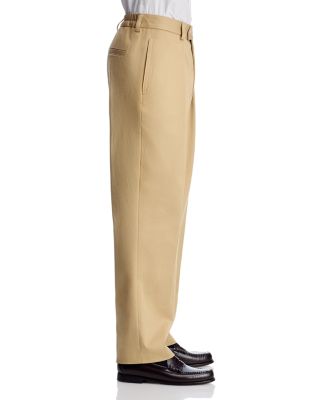 x David Beckham Cinch Waist Trousers in Open Beige