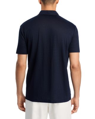 x David Beckham Parris Short Sleeve Linen Polo Shirt