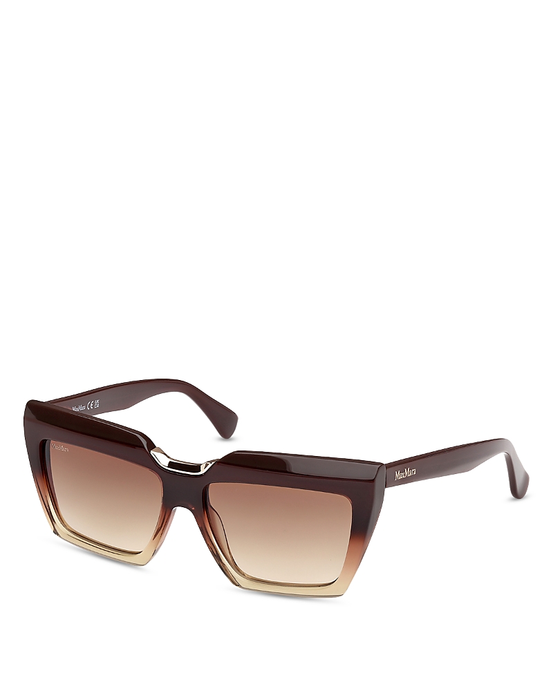Max Mara Spark Rectangle Sunglasses, 56mm