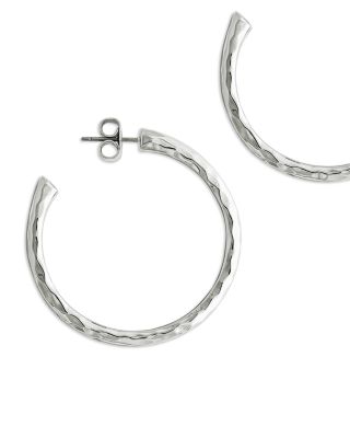 Farrier Sterling Silver Hoop Earrings, 1.5" diameter