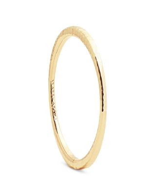 Farrier 18K Yellow Gold Plated or Sterling Silver Thin Hinged Bracelet