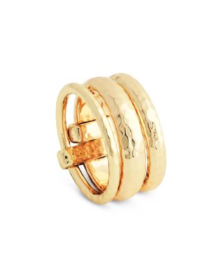 Farrier 18K Yellow Gold Plated Triple Connected Ring