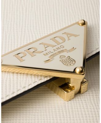 Saffiano Leather Flap Shoulder Bag