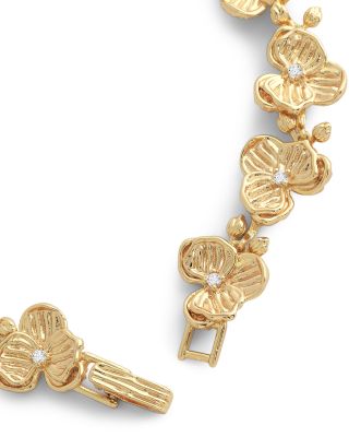 Pav&eacute; Orchid Link Bracelet