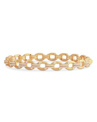 Enchanted Forest Pav&eacute; Chain Bangle Bracelet 