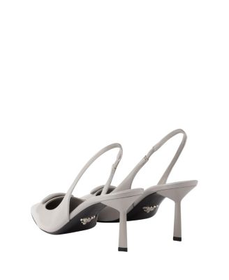  Women's Brushed Leather Slingback Pumps