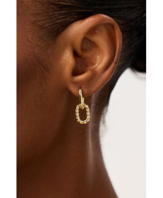 Ash Double Mini Gold Drop Earrings