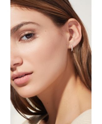 Suzanne Medium Pave Huggie Hoops