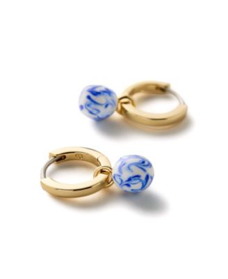 Lainey Marble Gold Drop Earrings