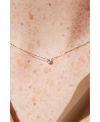 Solid White Gold Lab Grown Diamond Necklace