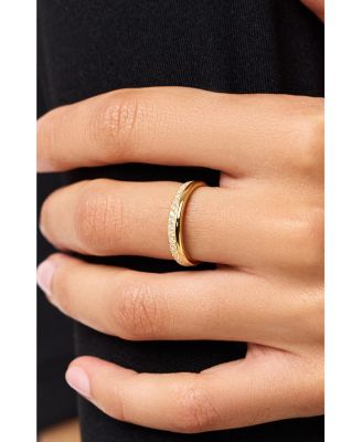 Gold Band Ring - Celine Double