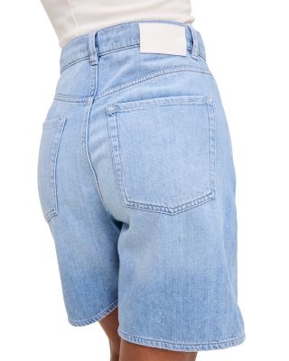 Taylor Aura Drawstring High Rise Denim Shorts in Beachwave