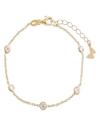 Diamond By The Yard Cubic Zirconia Sterling Silver Link Bracelet 