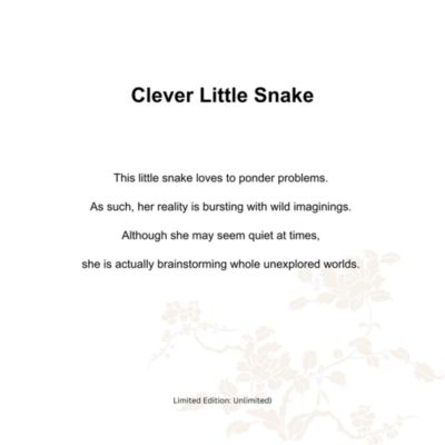 Ruyi&#39;s Twelve Blessings - Clever Little Snake Zodiac Crystal Figurine