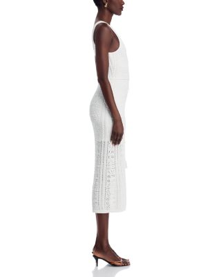 Bubble Pointelle Knit Midi Dress