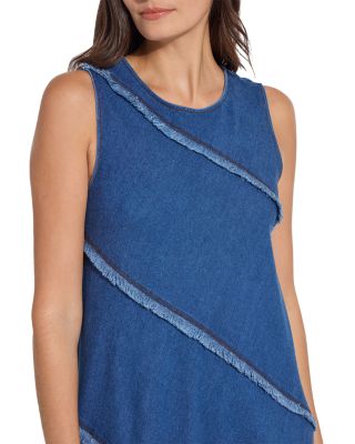 Mirabella Denim Fringe Midi Dress