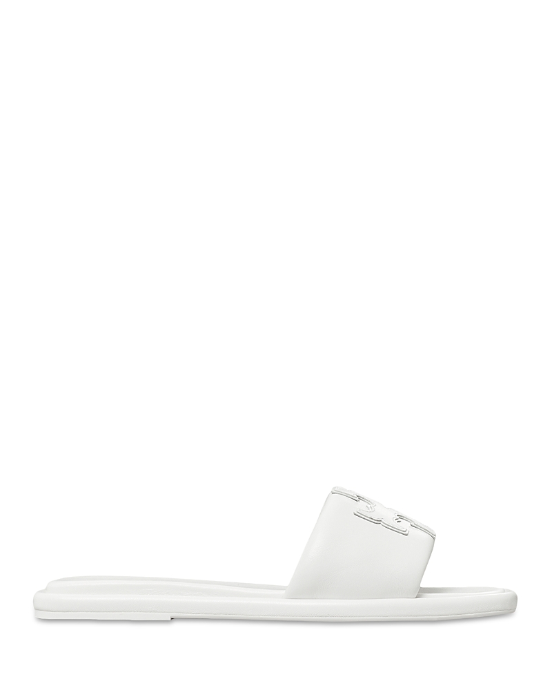 Tory Burch Double T Sport Slide Sandal In Optic White