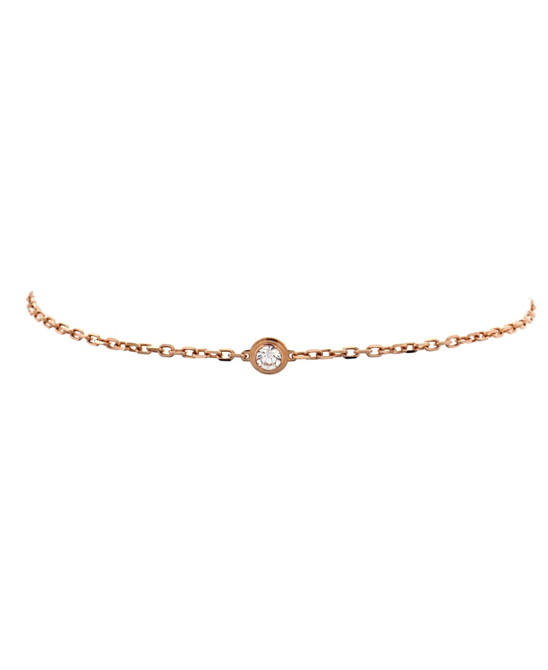 Pre-owned Pre-owned Cartier Cartier Small D'amour Bracelet 18k Rose Gold And Diamond
