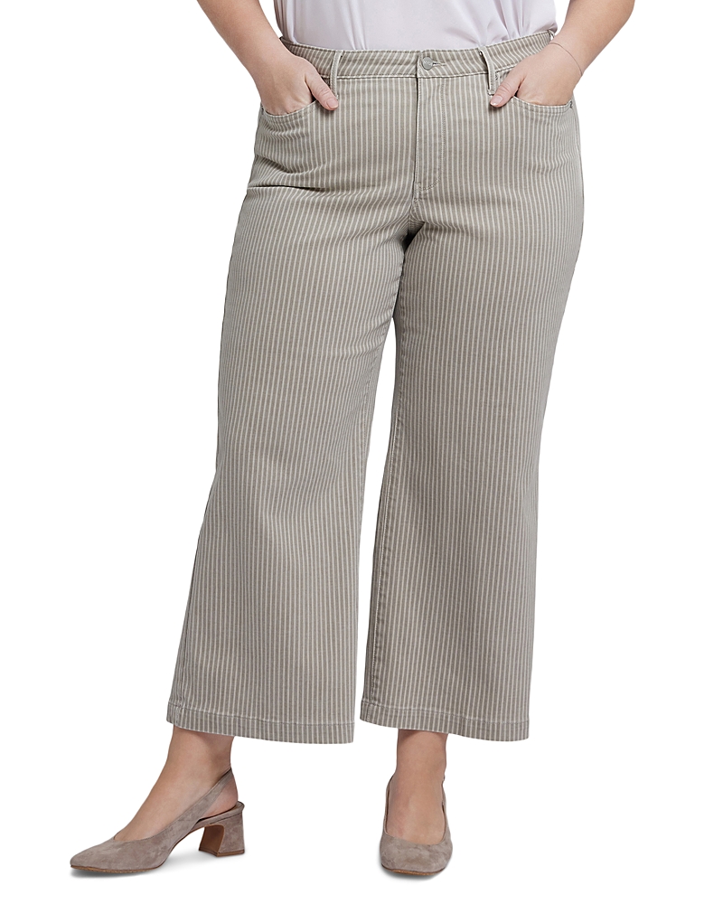 Nydj Plus Teresa Wide Leg Ankle Jeans in Optic White