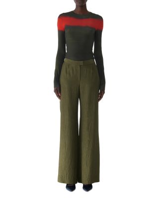 Crinkled Satin Trousers