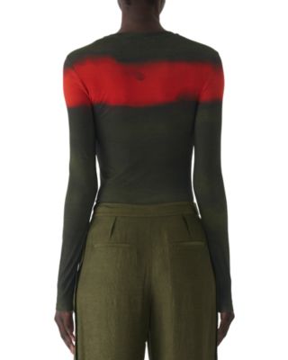 Painted Stripe Long Sleeve Jersey Top