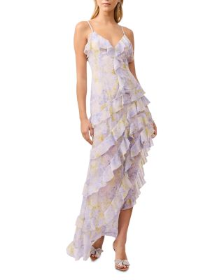 Aveline Ruffle Asymmetric Gown