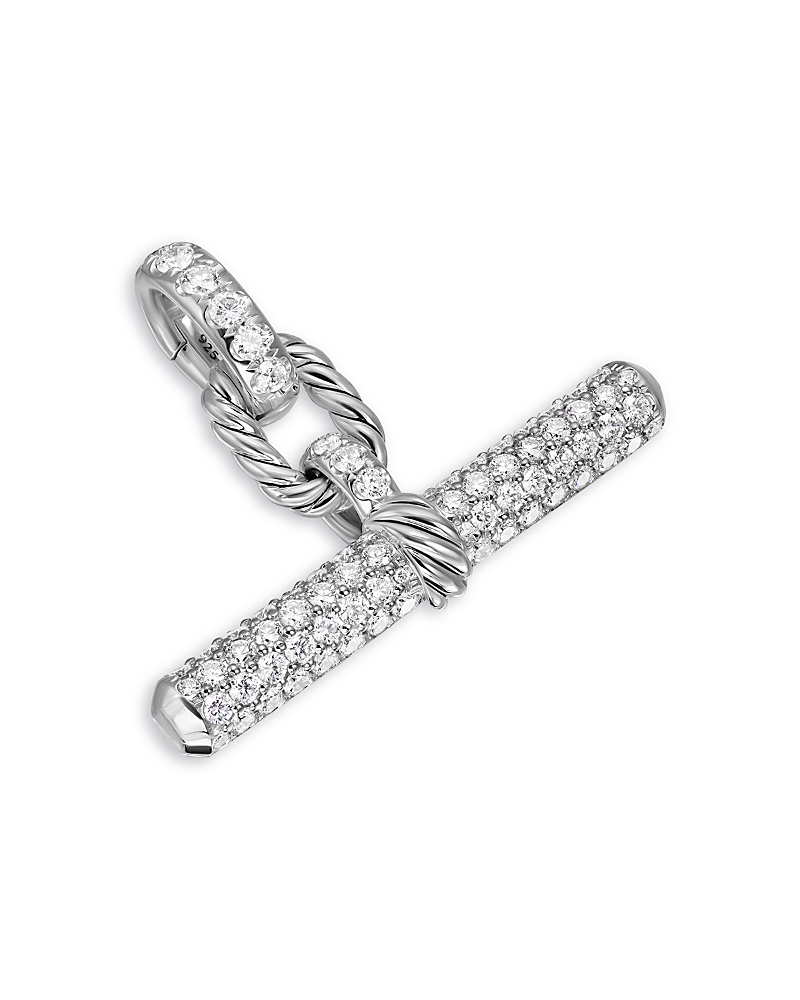 Dy Madison Toggle Pendant in Sterling Silver with Diamonds, 29mm