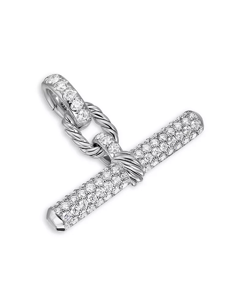 David Yurman Dy Madison Toggle Pendant in Sterling Silver with Diamonds, 29mm