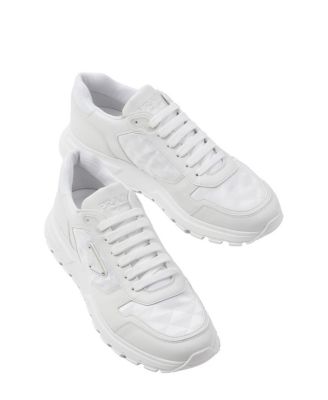 Men's Leather and Re-Nylon High-Top Sneakers