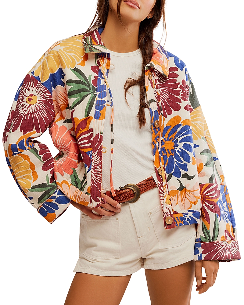 Free People Soleil Beach Jacket Tropical Combo