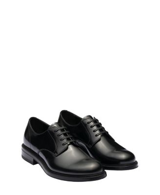 Men's Brushed Leather Lace-Up Shoes