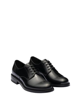 Prada Men's Brushed Leather Lace-Up Shoes | Bloomingdale's Men
